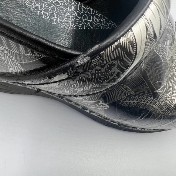 Dansko XP 20 Mules Clogs SIlver Greenery Mosaic Slip On Women's 40 US 9.5 - 10 - Picture 4 of 13